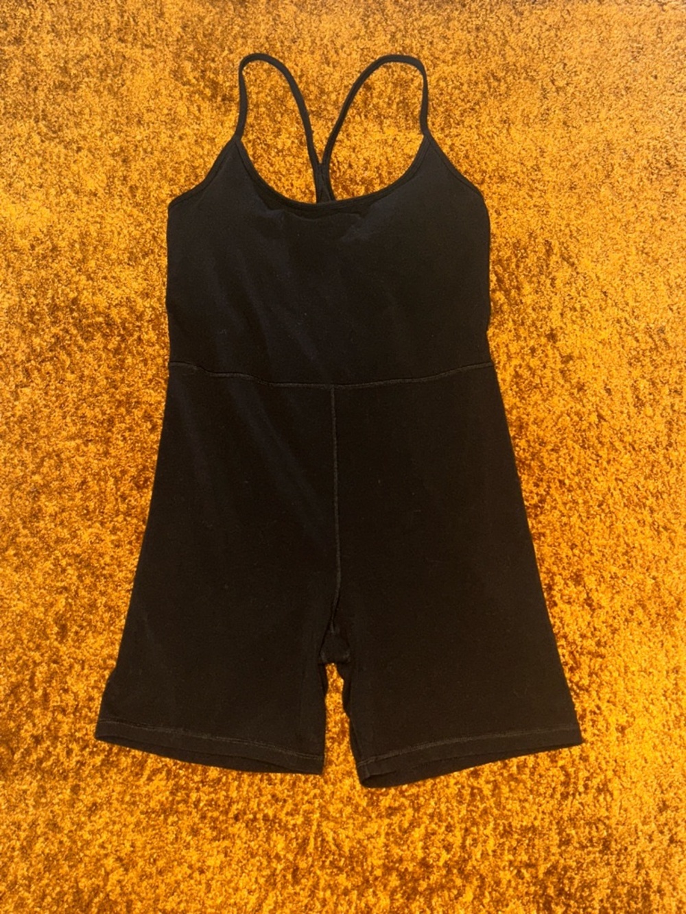 Black Womens Unitard Romper - Classic Strappy Jumpsuit